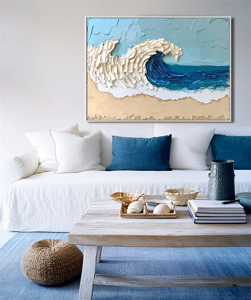 Multicolor Azure Tide Art Canvas Painting For Home Decoration - Artwallpainting