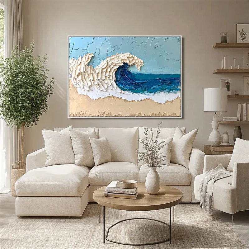 Multicolor Azure Tide Art Canvas Painting For Home Decoration - Artwallpainting