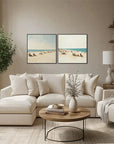 Multicolor Beach Days Seaside Duo Art - Artwallpainting