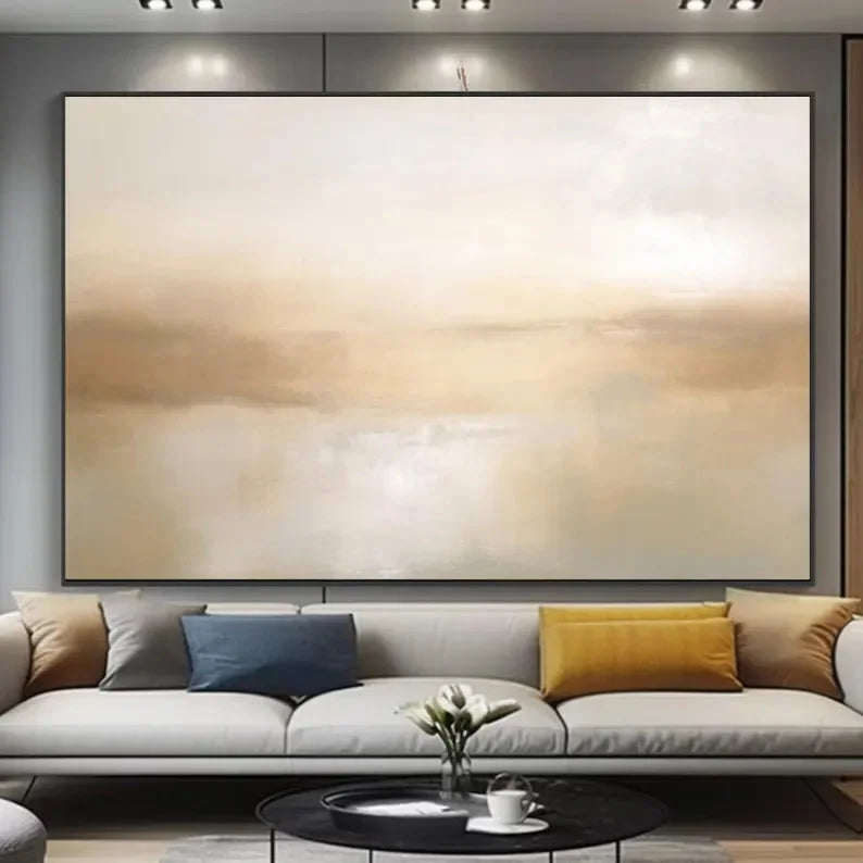 Multicolor Beige 3D Minimalist Painting On Canvas - Artwallpainting