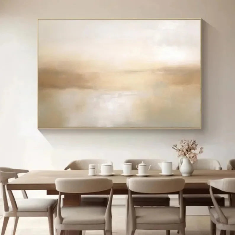 Multicolor Beige 3D Minimalist Painting On Canvas - Artwallpainting