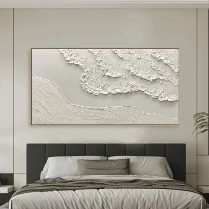 Multicolor Beige Minimalist Textured Wall Art - Artwallpainting
