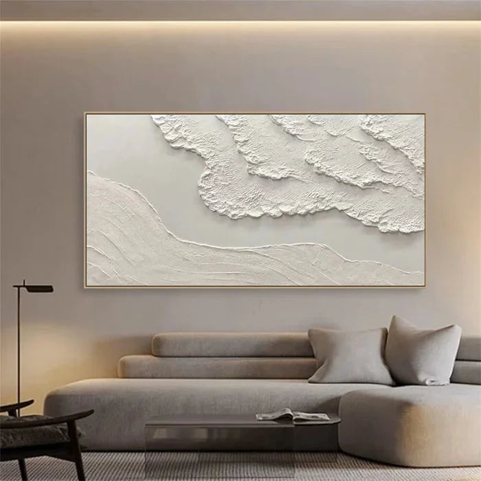 Multicolor Beige Minimalist Textured Wall Art - Artwallpainting