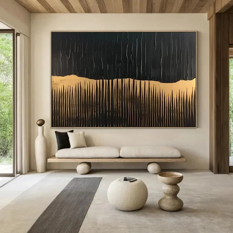 Multicolor Beige Wabi Sabi Abstract Painting - Artwallpainting