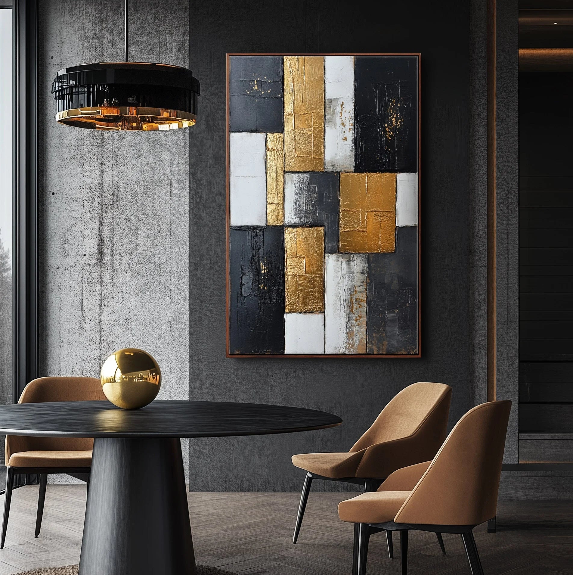Multicolor Blocks Abstract Art Canvas Painting For Home Decoration - Artwallpainting