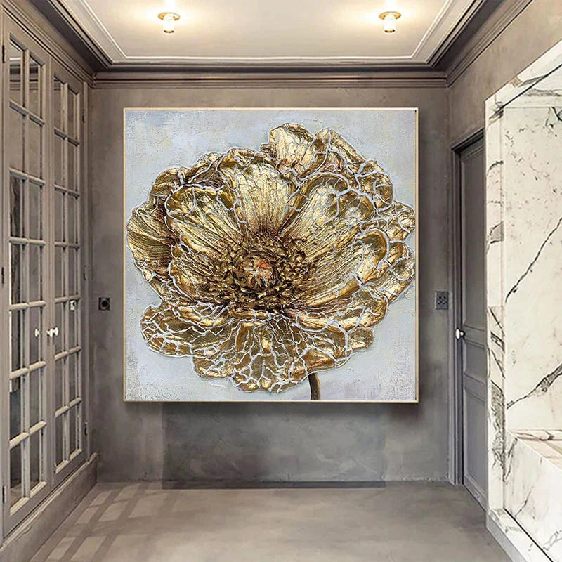 Multicolor Bloom-Abstract Texture Wall Art Of Three-Dimensional Flowers - Artwallpainting
