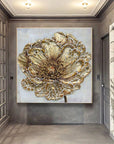 Multicolor Bloom-Abstract Texture Wall Art Of Three-Dimensional Flowers - Artwallpainting