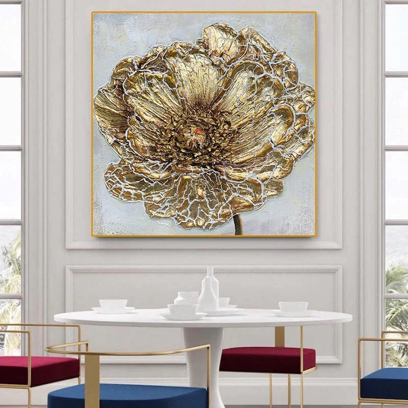 Multicolor Bloom-Abstract Texture Wall Art Of Three-Dimensional Flowers - Artwallpainting