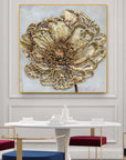 Multicolor Bloom-Abstract Texture Wall Art Of Three-Dimensional Flowers - Artwallpainting