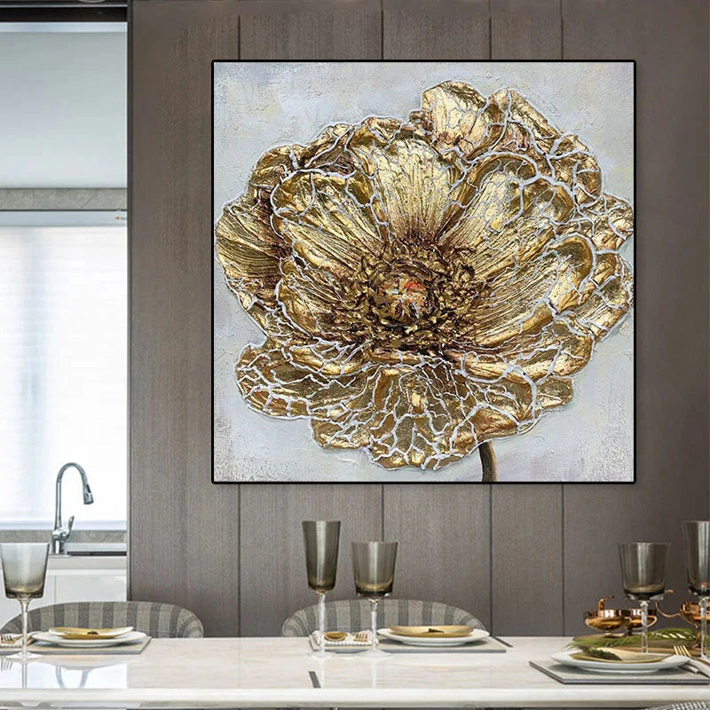 Multicolor Bloom-Abstract Texture Wall Art Of Three-Dimensional Flowers - Artwallpainting