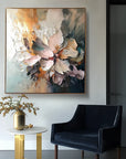 Multicolor Bloom - Impasto Textured Floral Canvas Wall Art For Living Rooms, Bedrooms - Artwallpainting