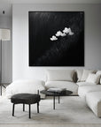 Multicolor Bloom In Darkness Canvas-Minimalist Thick Painting Abstract Wall Art - Artwallpainting