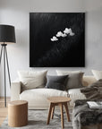 Multicolor Bloom In Darkness Canvas-Minimalist Thick Painting Abstract Wall Art - Artwallpainting