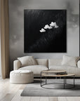 Multicolor Bloom In Darkness Canvas-Minimalist Thick Painting Abstract Wall Art - Artwallpainting
