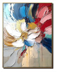 Multicolor Bloom In Motion - Textured Abstract Floral - Artwallpainting