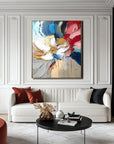 Multicolor Bloom In Motion - Textured Abstract Floral - Artwallpainting