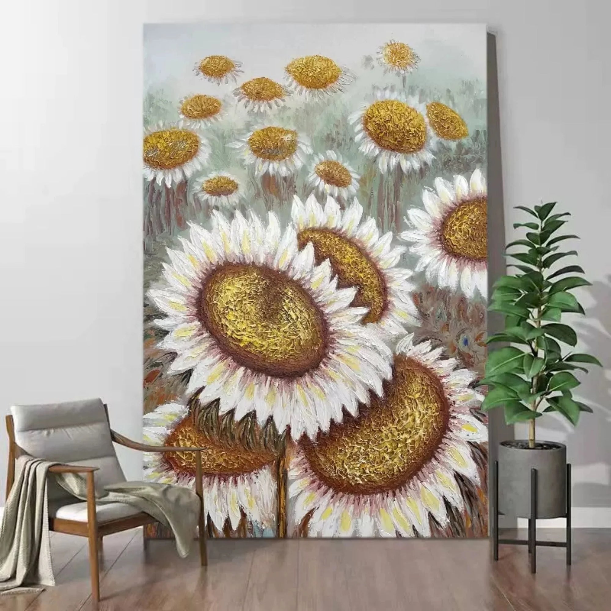 Multicolor Bloom Sunflower Bliss Canvas Painting For Home Decoration - Artwallpainting