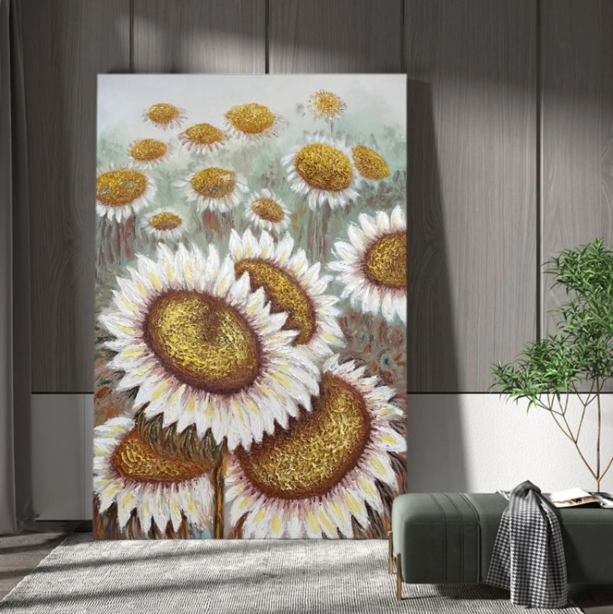 Multicolor Bloom Sunflower Bliss Canvas Painting For Home Decoration - Artwallpainting