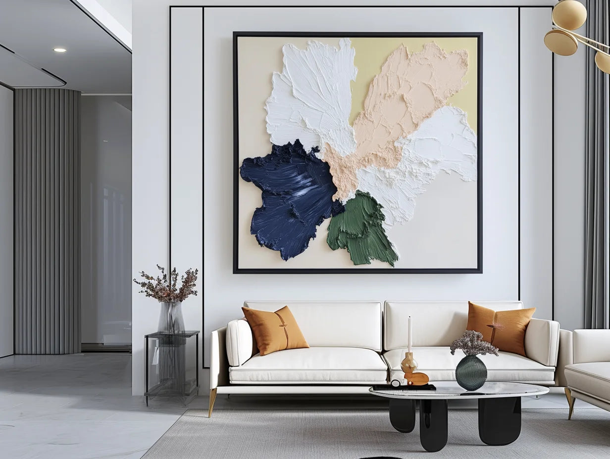 Multicolor Bloom Without Words-Vibrant Floral Abstract Art Wall Oil Painting - Artwallpainting