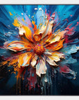 Multicolor Blooming Burst - Textured Abstract Floral Oil Painting On Canvas - Artwallpainting