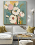 Multicolor Blooming Grace Abstract Flowers-Abstract Soft Color Bouquet Texture Wall Art - Artwallpainting