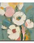 Multicolor Blooming Grace Abstract Flowers-Abstract Soft Color Bouquet Texture Wall Art - Artwallpainting