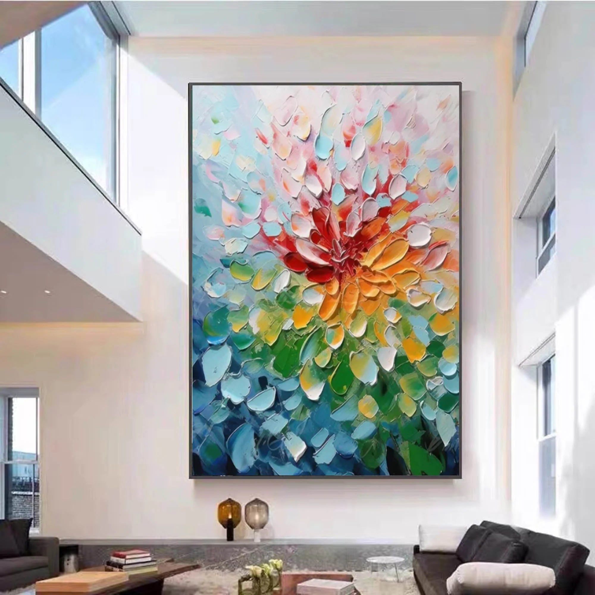 Multicolor Blooming Radiance Canvas Painting For Home Decoration - Artwallpainting