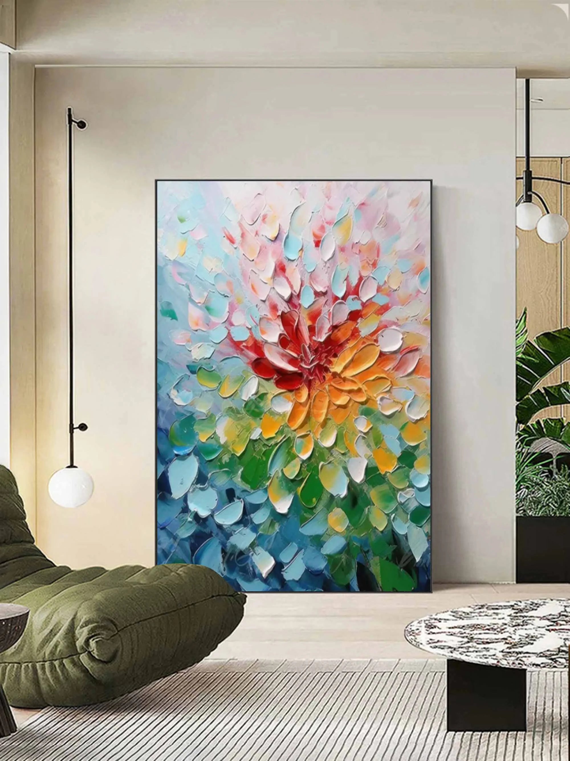 Multicolor Blooming Radiance Canvas Painting For Home Decoration - Artwallpainting