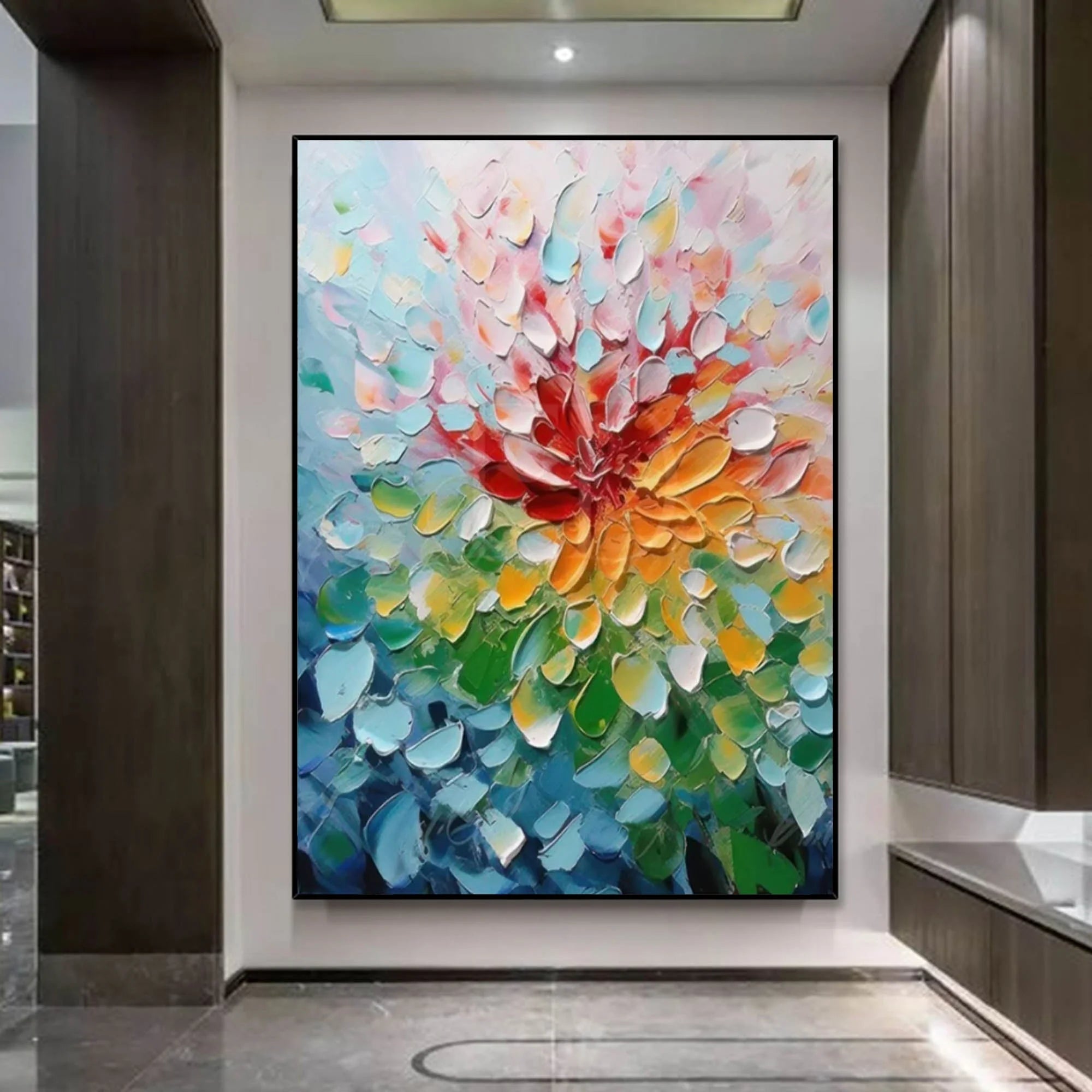 Multicolor Blooming Radiance Canvas Painting For Home Decoration - Artwallpainting