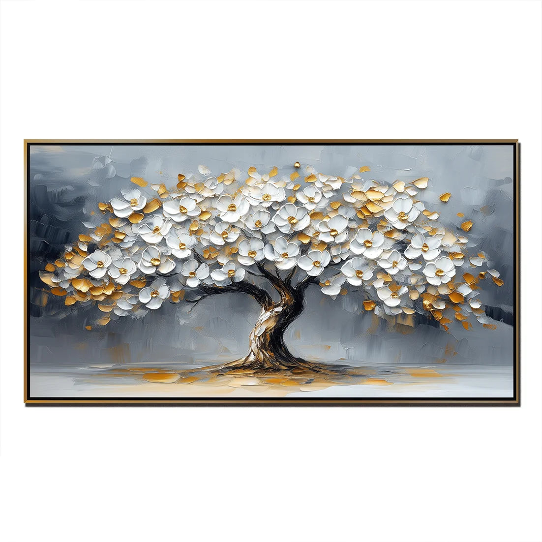 Multicolor Blooming Tree-Modern Light Luxury Abstract Tree Decorative Wall Art - Artwallpainting
