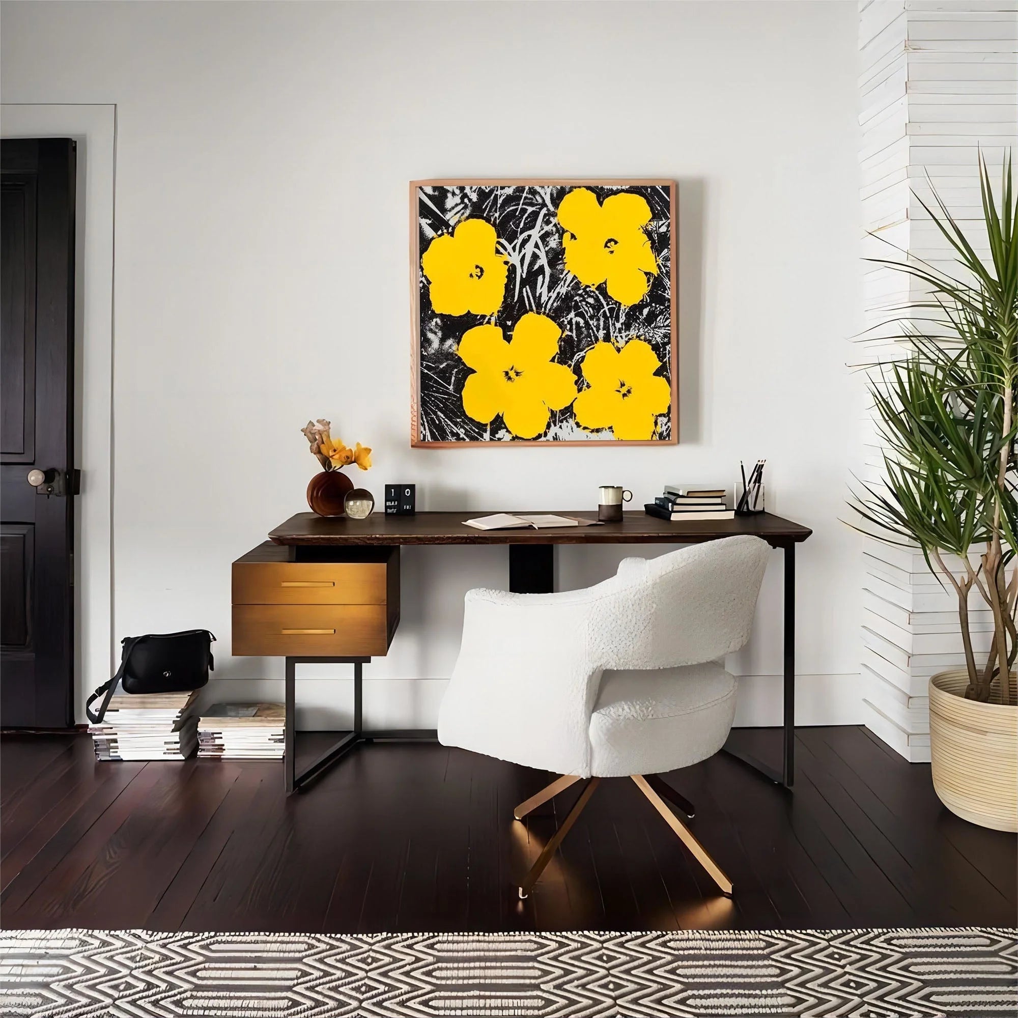 Multicolor Blooms Abstract Floral Canvas Art - Artwallpainting