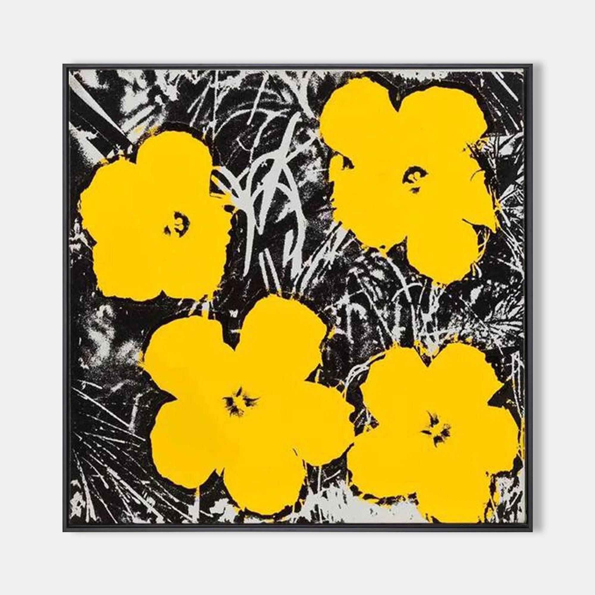 Multicolor Blooms Abstract Floral Canvas Art - Artwallpainting