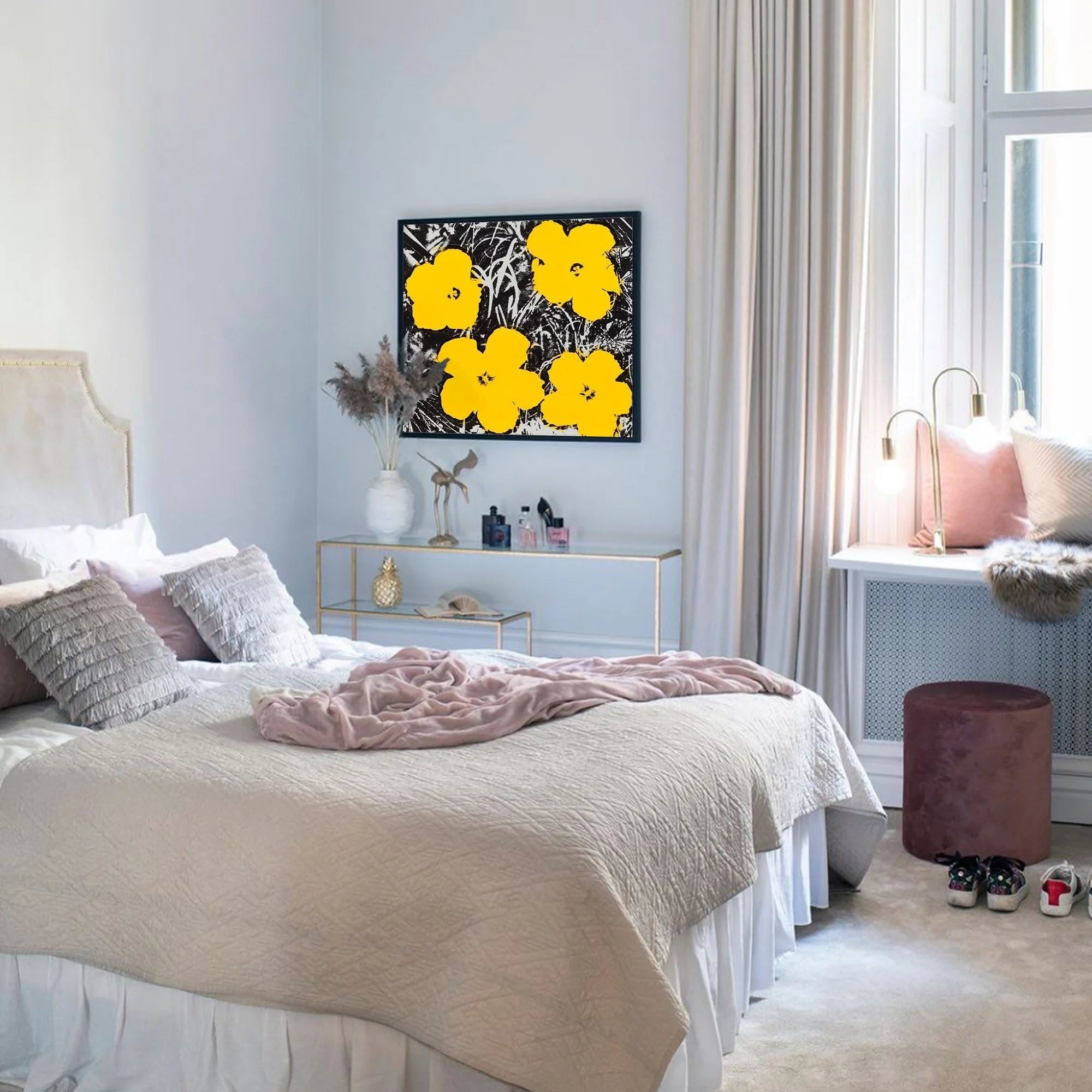 Multicolor Blooms Abstract Floral Canvas Art - Artwallpainting