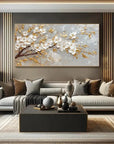 Multicolor Blossom-Modern Romantic Gold Foil Flower Texture Wall Art - Artwallpainting