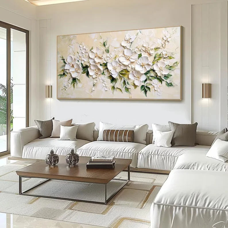 Multicolor Blossom Symphony-Hand Drawn Petal Texture Wall Art - Artwallpainting