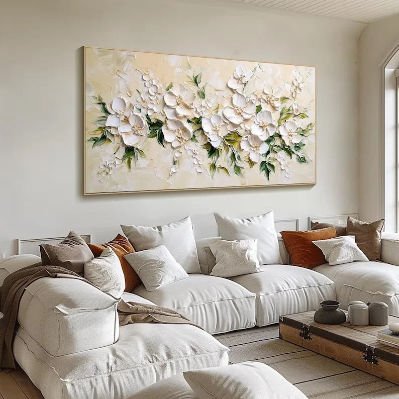Multicolor Blossom Symphony-Hand Drawn Petal Texture Wall Art - Artwallpainting