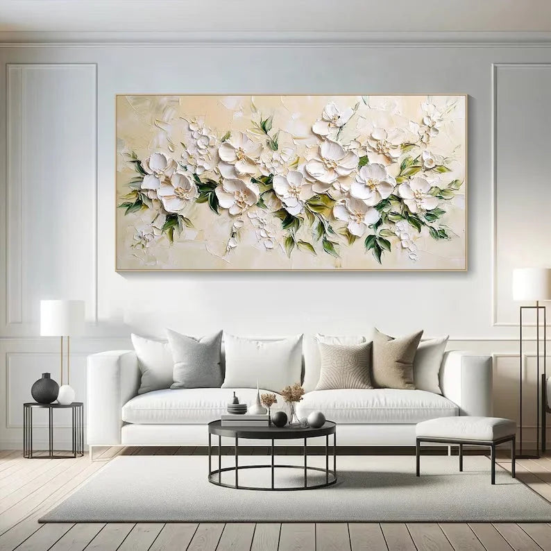 Multicolor Blossom Symphony-Hand Drawn Petal Texture Wall Art - Artwallpainting