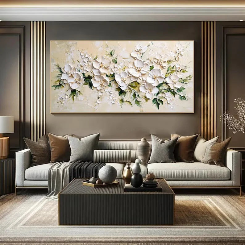 Multicolor Blossom Symphony-Hand Drawn Petal Texture Wall Art - Artwallpainting
