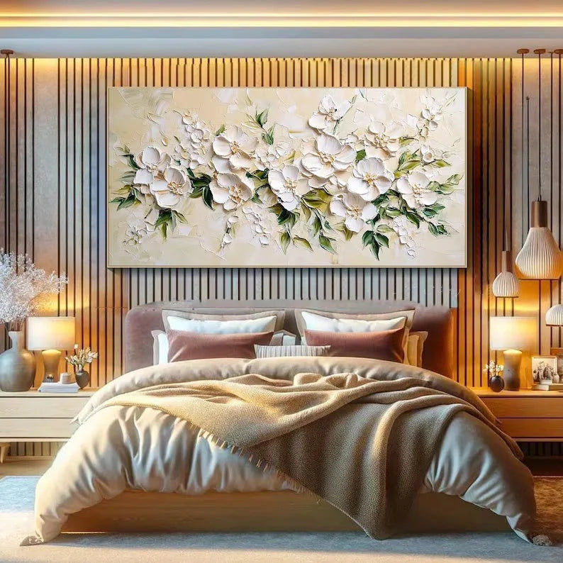 Multicolor Blossom Symphony-Hand Drawn Petal Texture Wall Art - Artwallpainting