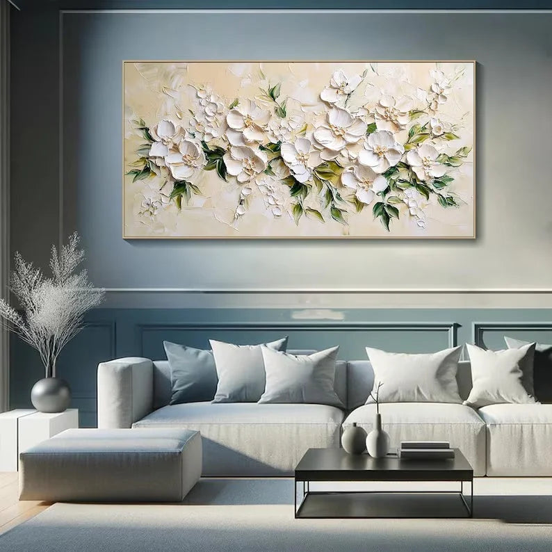 Multicolor Blossom Symphony-Hand Drawn Petal Texture Wall Art - Artwallpainting