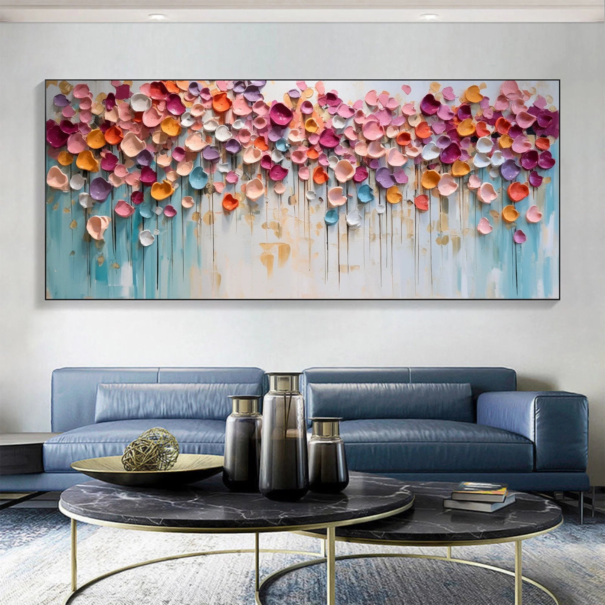 Multicolor Blossom Symphony Canvas Painting For Home Decoration - Artwallpainting