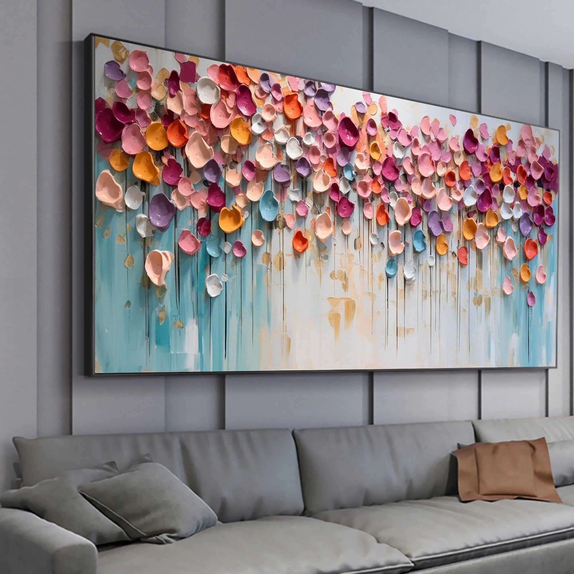 Multicolor Blossom Symphony Canvas Painting For Home Decoration - Artwallpainting