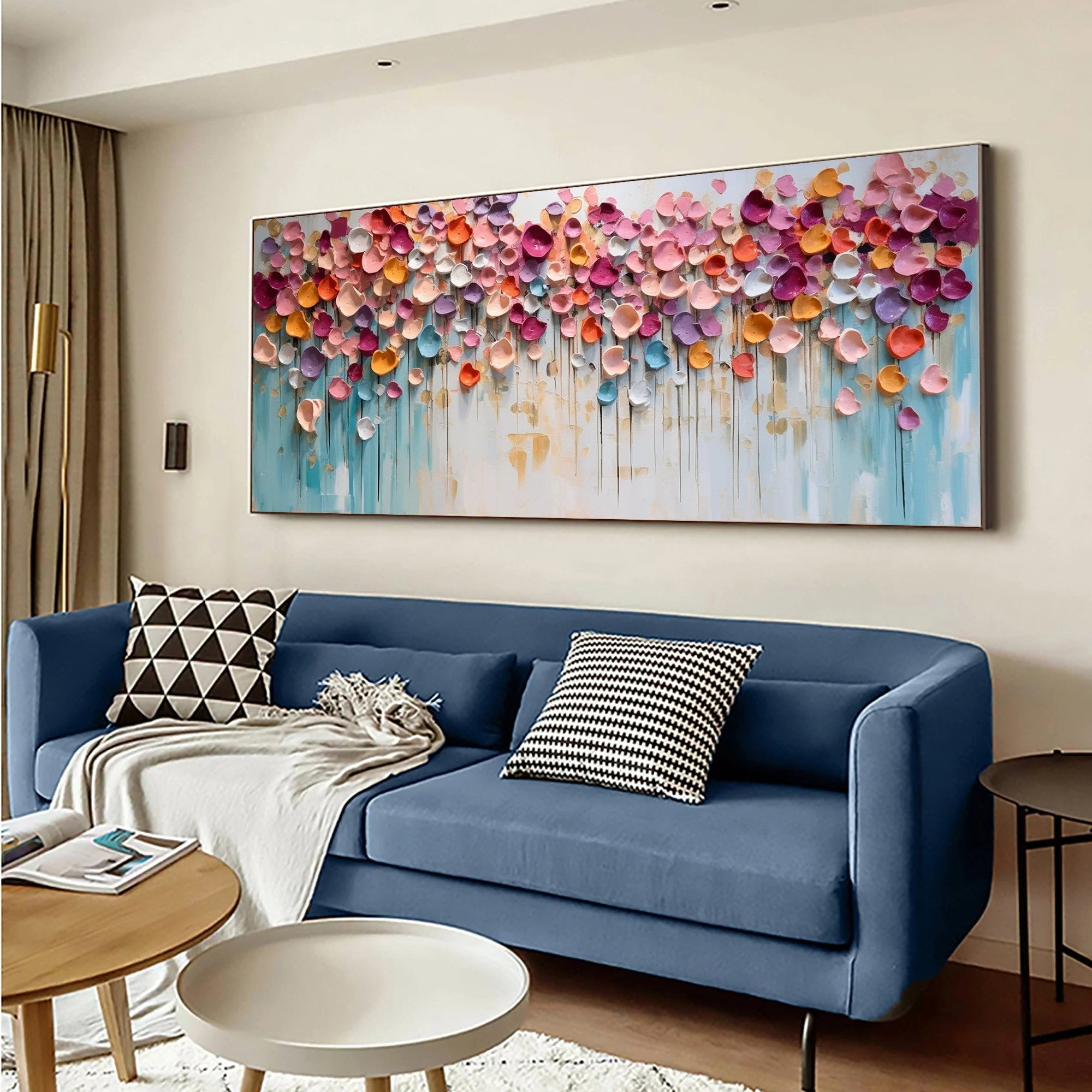 Multicolor Blossom Symphony Canvas Painting For Home Decoration - Artwallpainting