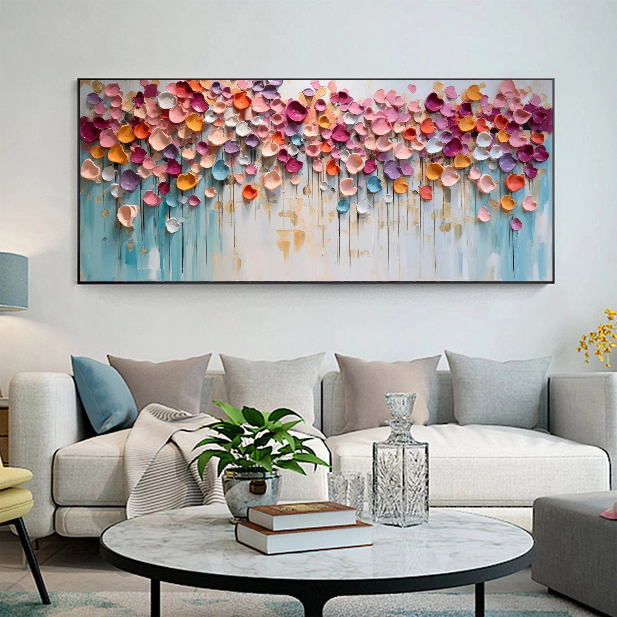 Multicolor Blossom Symphony Canvas Painting For Home Decoration - Artwallpainting