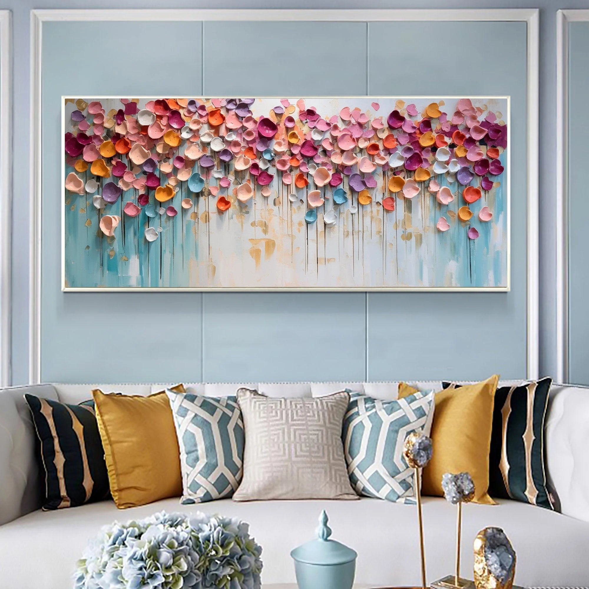Multicolor Blossom Symphony Canvas Painting For Home Decoration - Artwallpainting