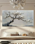 Multicolor Blossoms In Serenity-Modern Interior Design Texture Sculpture Plum Bone Wall Art - Artwallpainting
