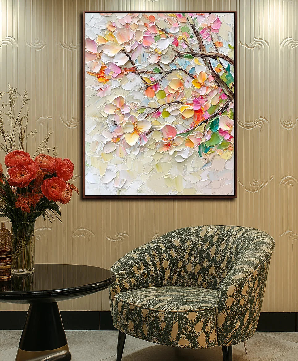 Multicolor Blossoms Of Serenity Canvas - Artwallpainting