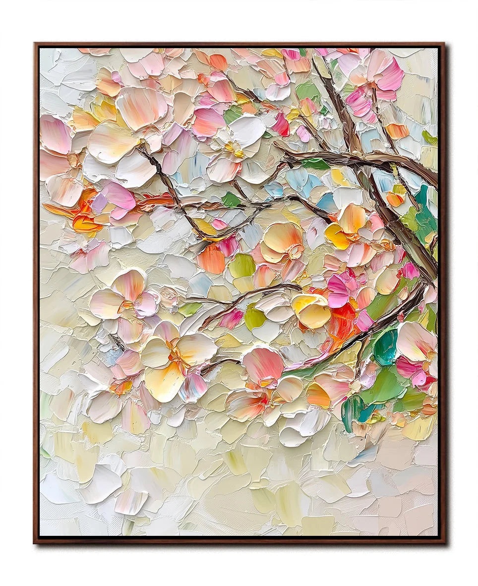 Multicolor Blossoms Of Serenity Canvas - Artwallpainting