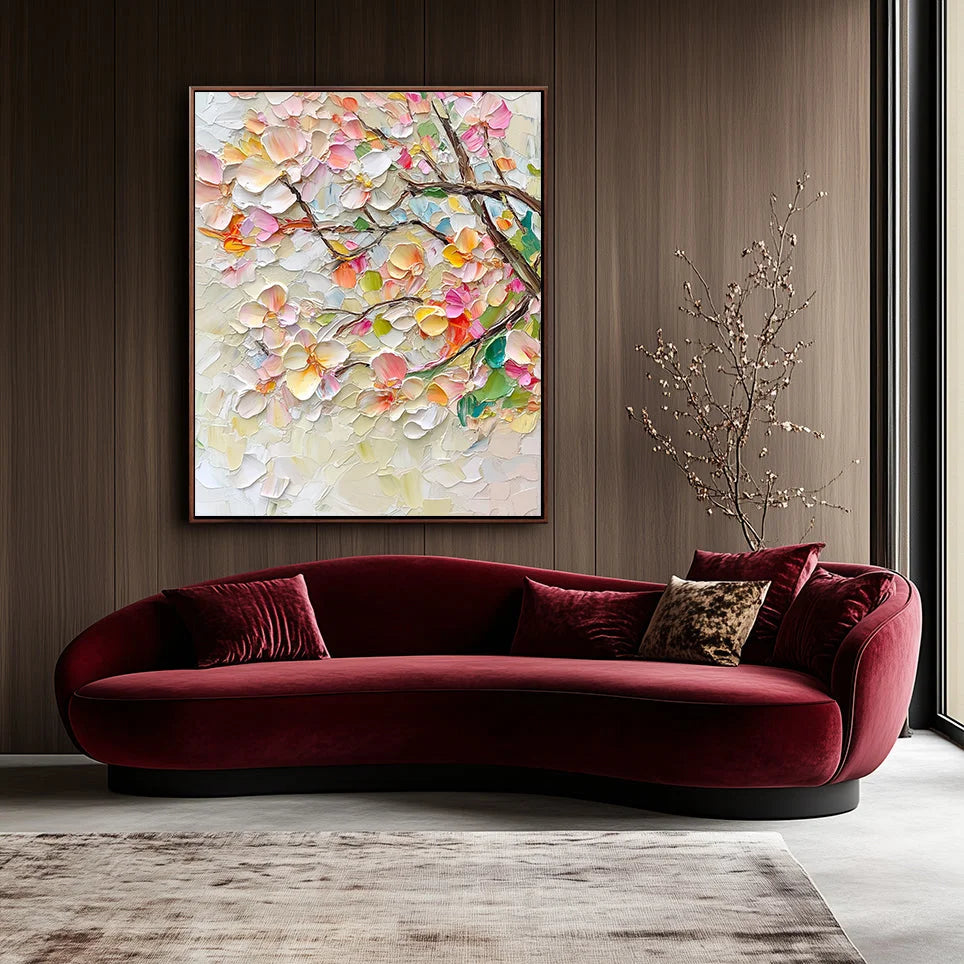 Multicolor Blossoms Of Serenity Canvas - Artwallpainting