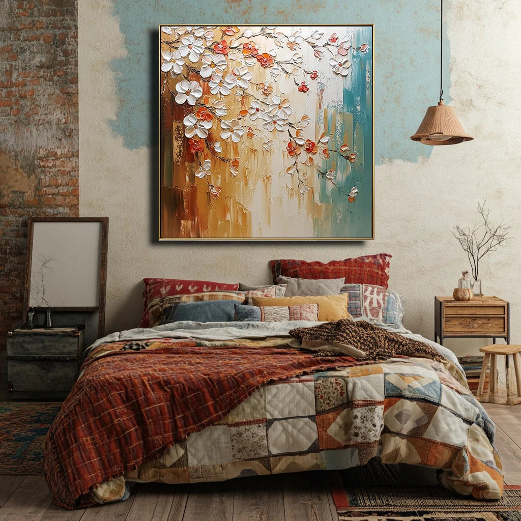 Multicolor Blossoms Of Warmth Canvas Painting For Home Decoration - Artwallpainting